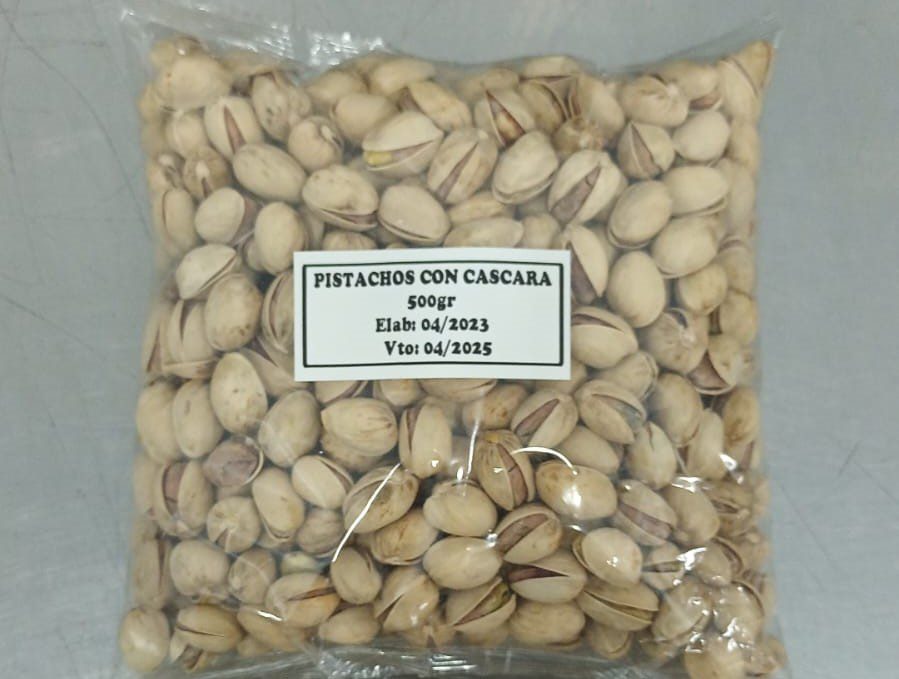 Pistachos con cascara salados x 500grs x 1u