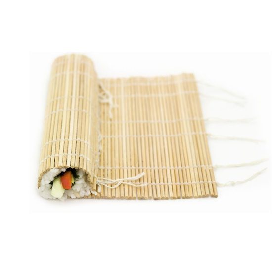 Esterilla para sushi (madera) amarilla 24x24 cm x 10u