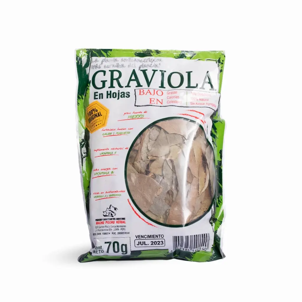 Hojas de graviola x 210grs x 3u