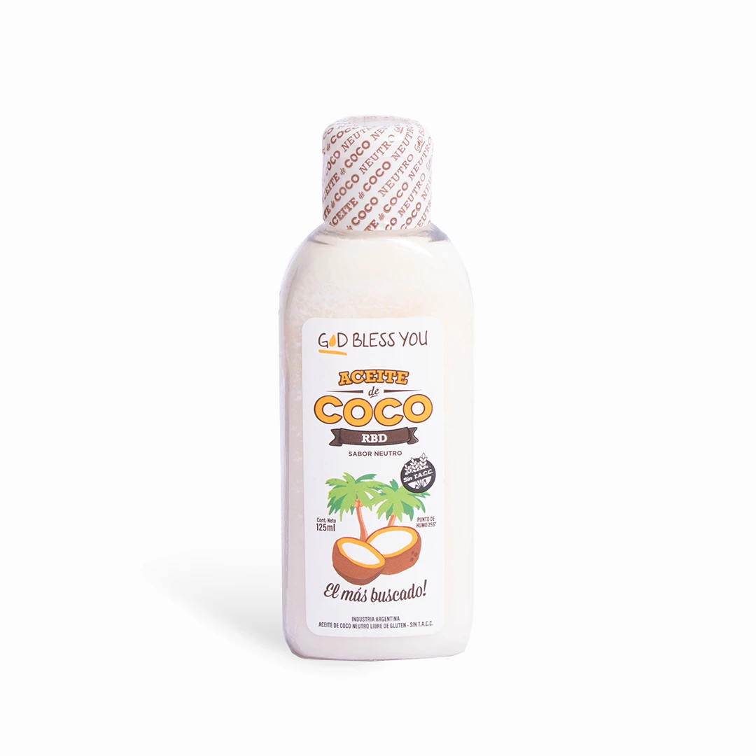 Aceite de coco neutro God bless you x 125ml x 3u