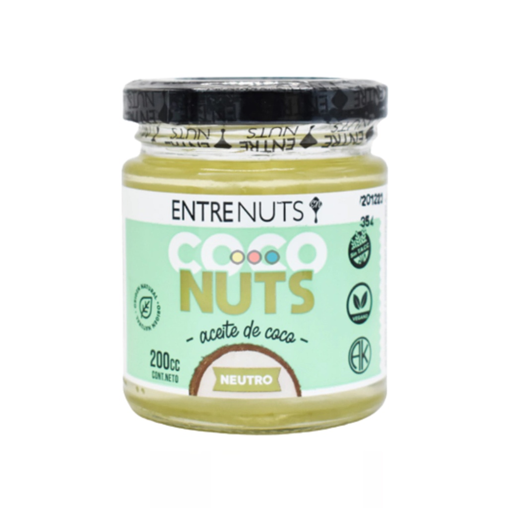 Aceite de coco Neutro Entrenuts x 200cc x 3u