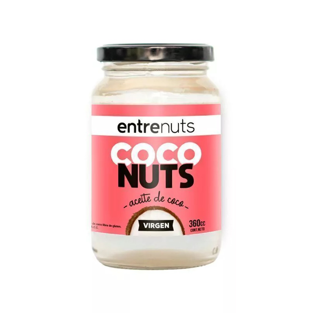 Aceite de coco Virgen Entrenuts x 360cc x 1u