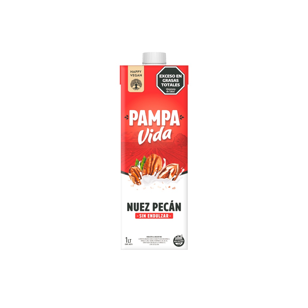 Leche de Nuez Pecan Pampa Vida sin azucar x 1L x 8u 
