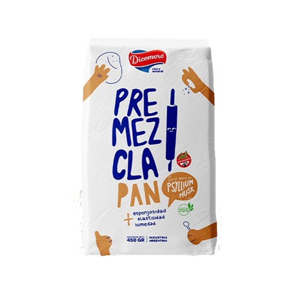 Premezcla pan con psyllium husk Dicomere x 450grs x 3u
