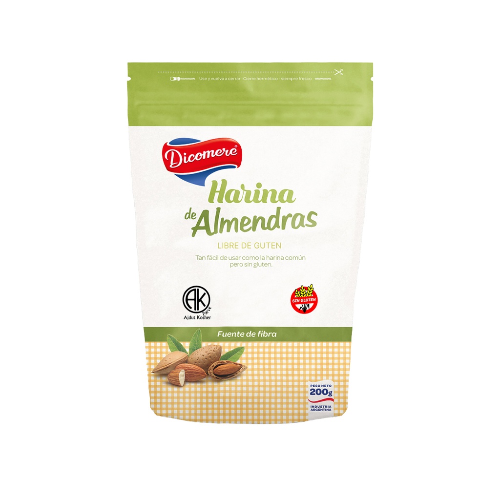 Harina de almendras Dicomere x 200grs x 3u 