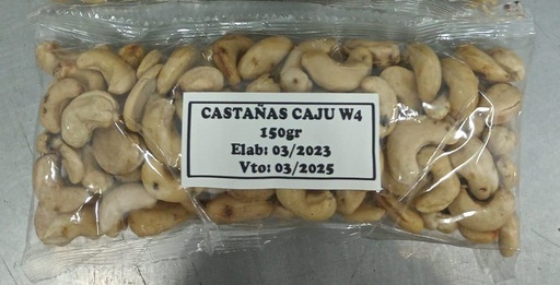 [FSCASW4BS150] Castañas de caju enteras w4  Dunorte Brasil x 150grs x 1u