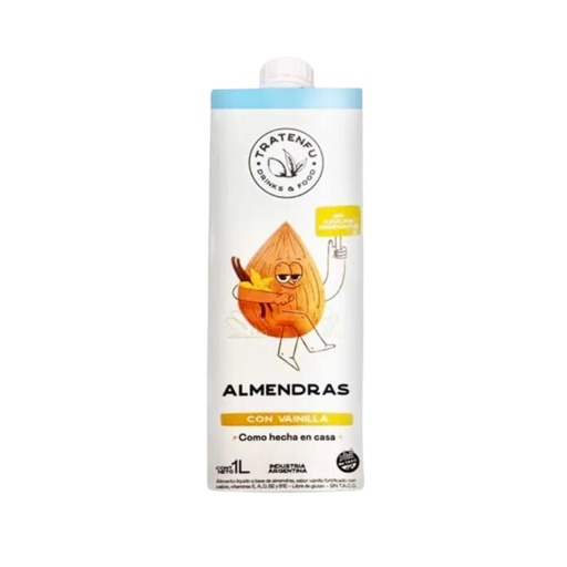 [LEALVSATBT103] Leche de almendras Tratenfu Vainilla sin azucar tratenfu x 1L x 3u