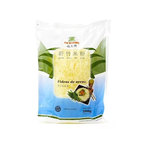 [VARFANF20003] Fideos de Arroz Natural fino Fu Sheng x 200grs x 3u