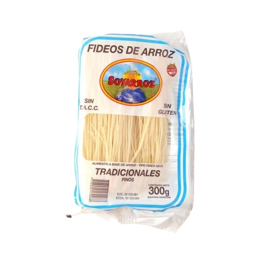 [VARFASAT30012] Fideos de Arroz Soy Arroz Tradicional Fino x 300grs x 12u