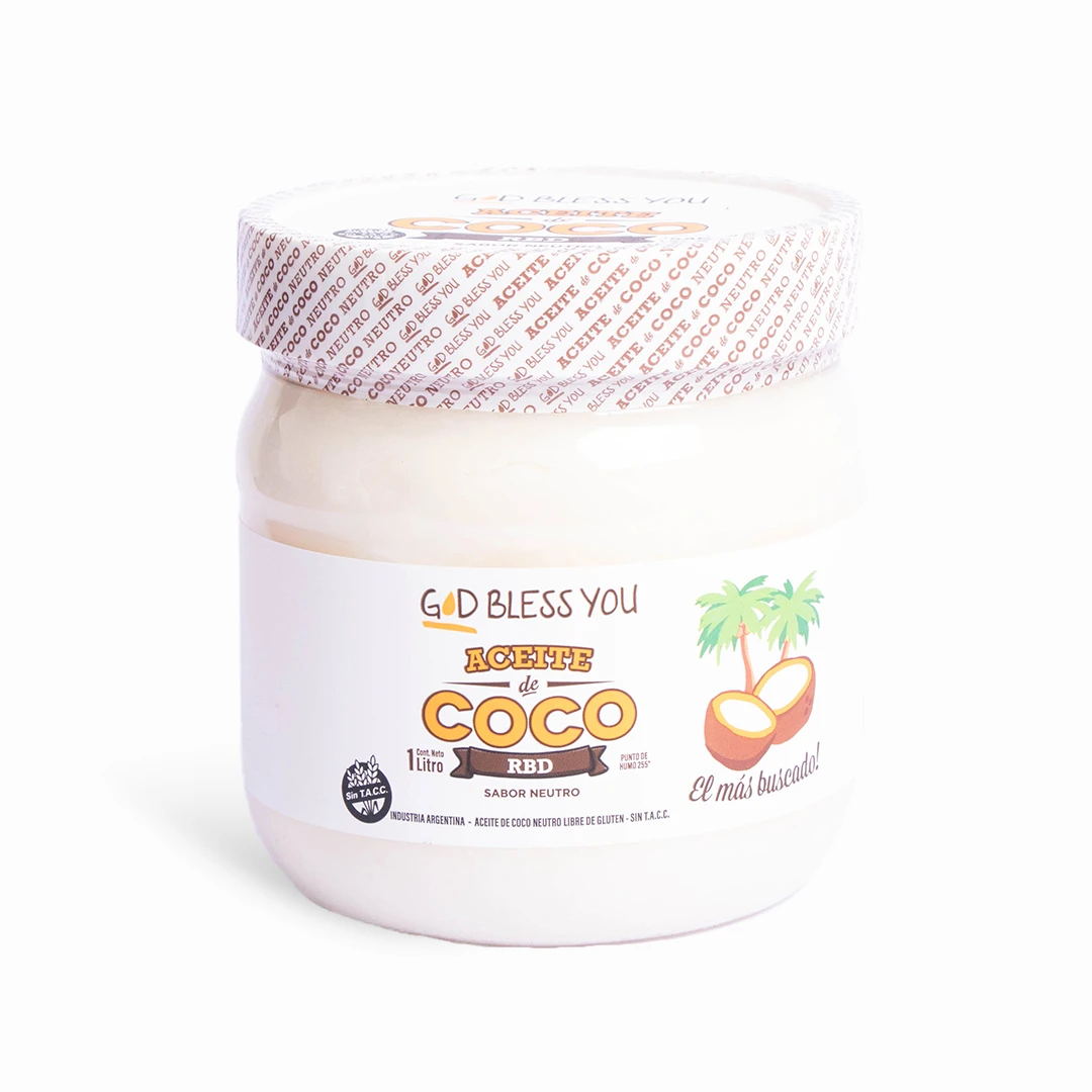 [AYACGN1L03] Aceite de coco neutro God bless you x 1L x 3u