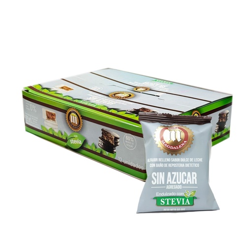 [BSASASDMCJ003] Alfajor sin azucar con stevia Doña Magdalena x 60grs x 12u x 3 caja