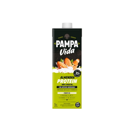 [LEALPVPSABT1008] Leche Almendras Pampa Vida Protein sin azucar x 1L x 8u