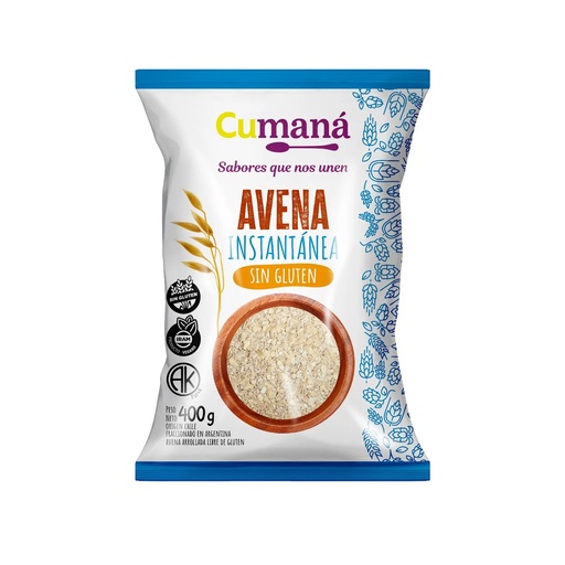 [CLAICSTPQ40003] Avena instantanea cumana sin tacc x 400grs x 3u 