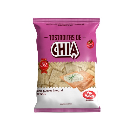 [BSTOSCYCJ12018] Tostaditas de chia Ying Yang x 120grs x 18u 